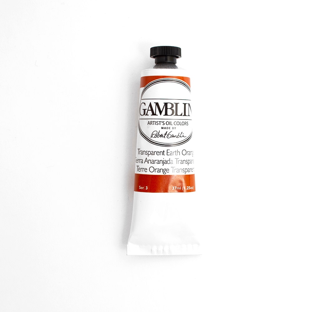 Gamblin, Oil, Art & School, Artist Grade, Paint, 37ml, 45670, Transparent Earth Orange